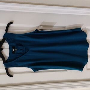 Mossimo Women's Sleeveless Teal Polyester Tank Top Size XSmall
